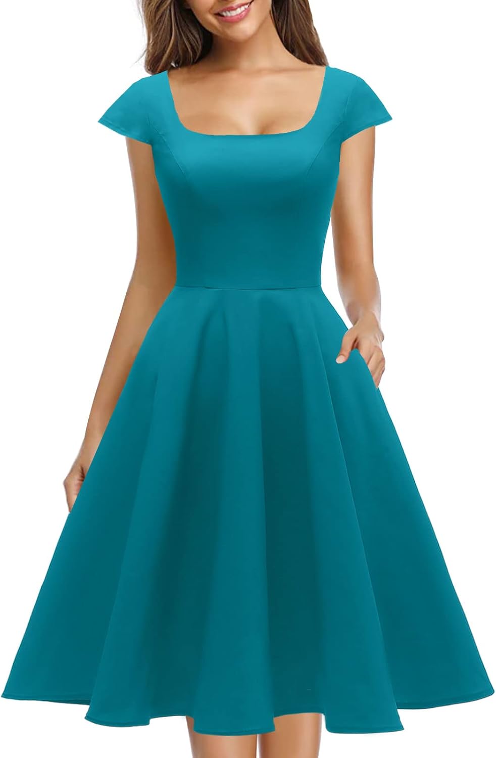 PUKAVT Women's Cocktail Party Dress with Pockets for Every Occasion