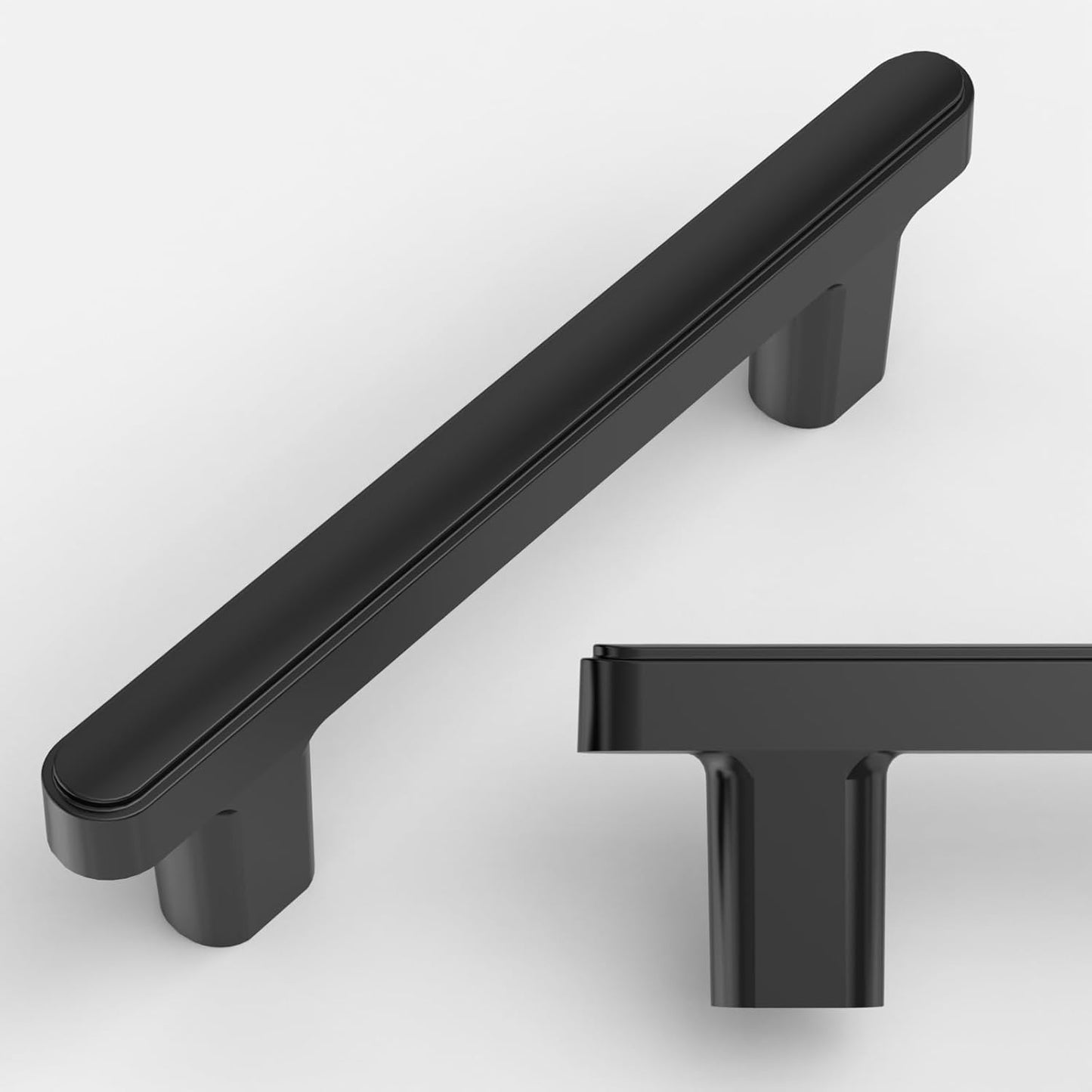 Amerdeco 10 Pack Matte Black Cabinet Pulls for Stylish Upgrades