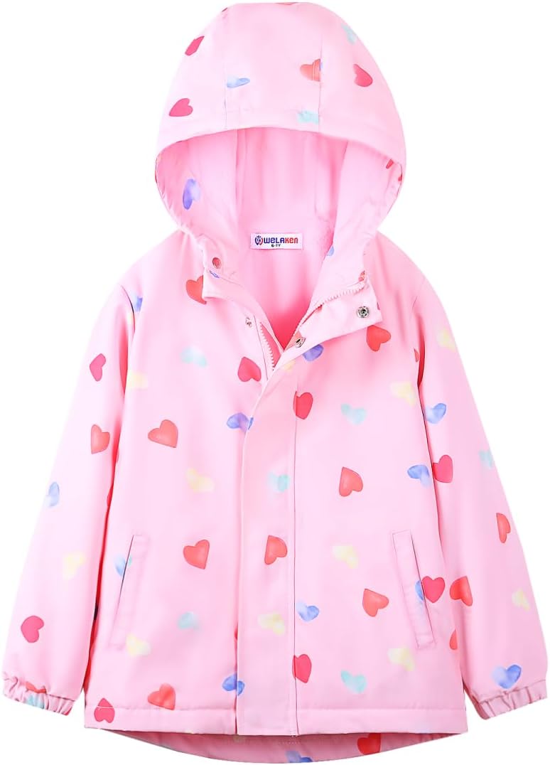 WELAKEN Fleece Lined Jackets for Kids - Water-Resistant Coats