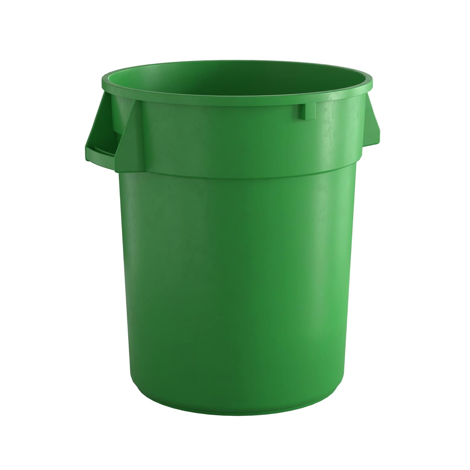 32 Gallon Green Round Commercial Trash Can for Heavy-Duty Use