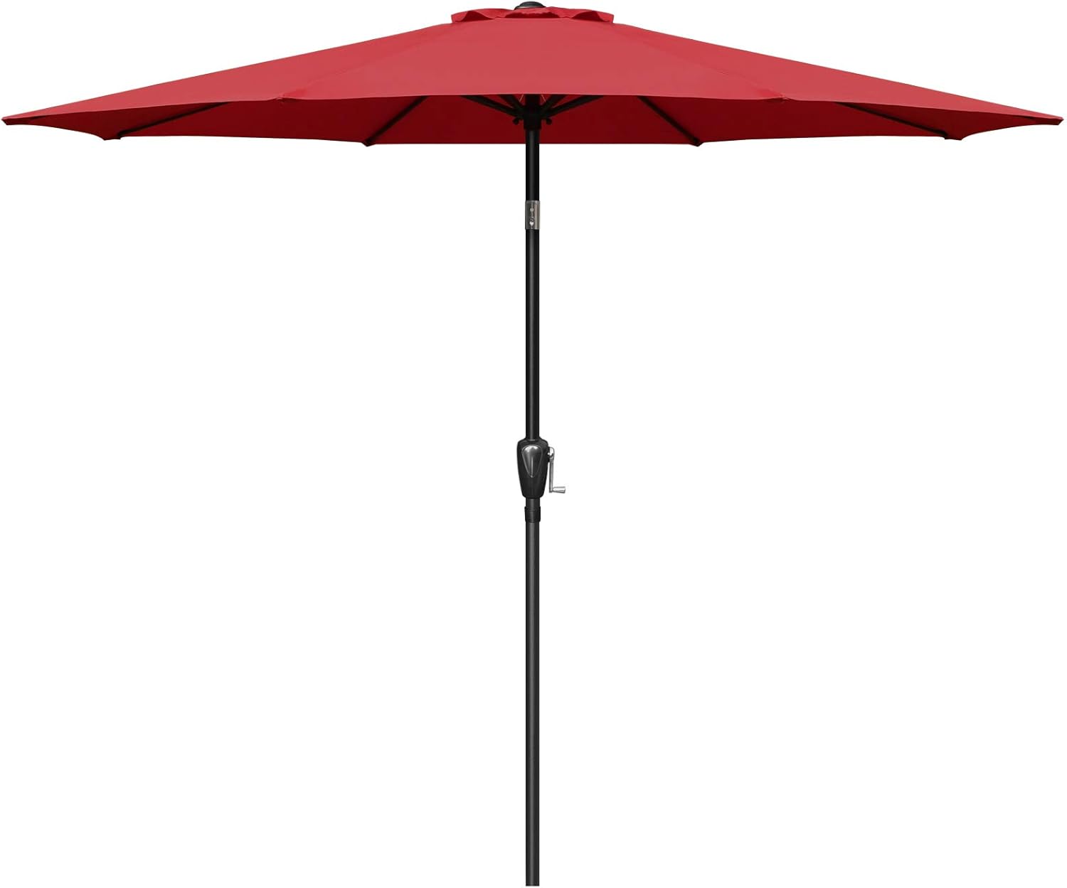 9ft Patio Umbrella with Push Button Tilt and Crank for Shade