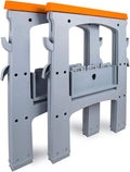 Rectangular Folding Sawhorse Set of 2 - 900 lb Capacity, Portable