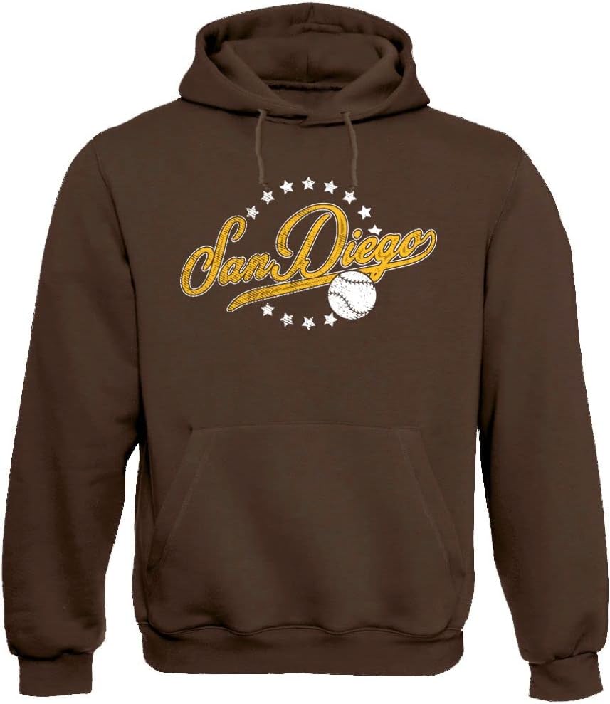 Xtreme Apparrel Team Vintage Style Men's Hoodie for Baseball Fans