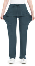 QBK Yoga Scrub Pants for Women Mid Rise Cargo - Stretch Comfort