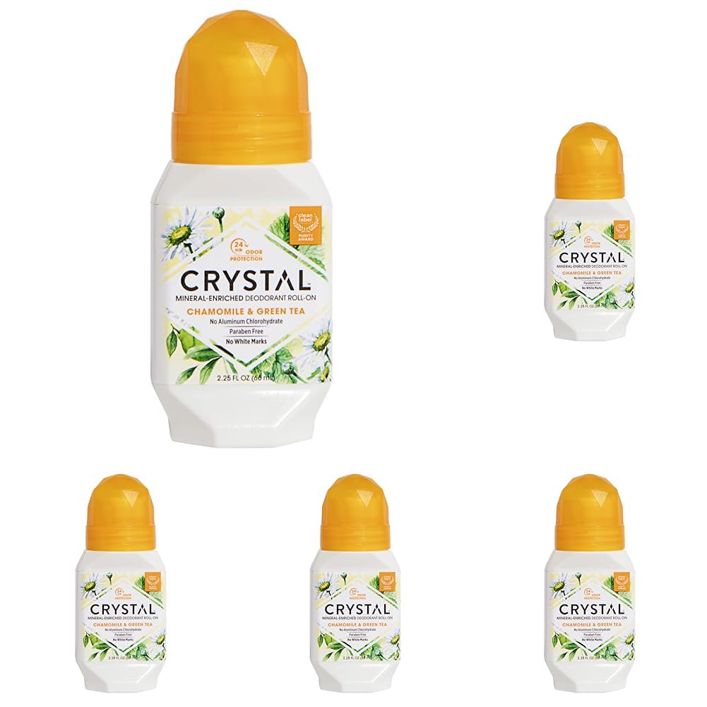 Crystal Deodorant - Vegan Roll On for Men and Women, 15 Pack