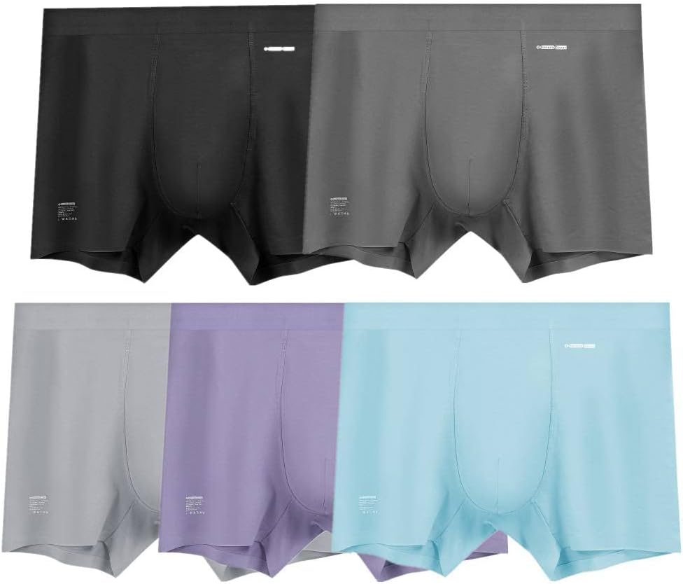 Premium Men's Naked Feeling Micro Modal Boxer Briefs for Comfort