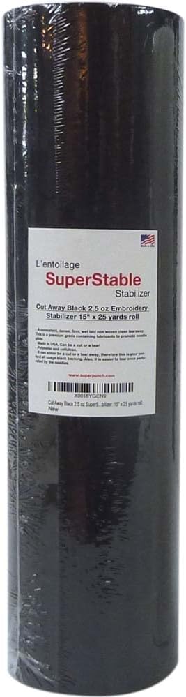 SuperStable 2.5 Oz Embroidery Stabilizer - Medium Weight, Made In USA