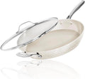 GOTHAM STEEL Hammered 14 in Non Stick Frying Pan - Family Size