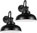 Outdoor Gooseneck Barn Light Wall Sconce - Rustic Weatherproof 2 Pack