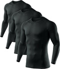 ATHLIO Men's UPF 50+ Long Sleeve Compression Shirt - Sun Protection It