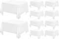 10 Pack White Square Tablecloths 52 x 52 in - Durable Polyester