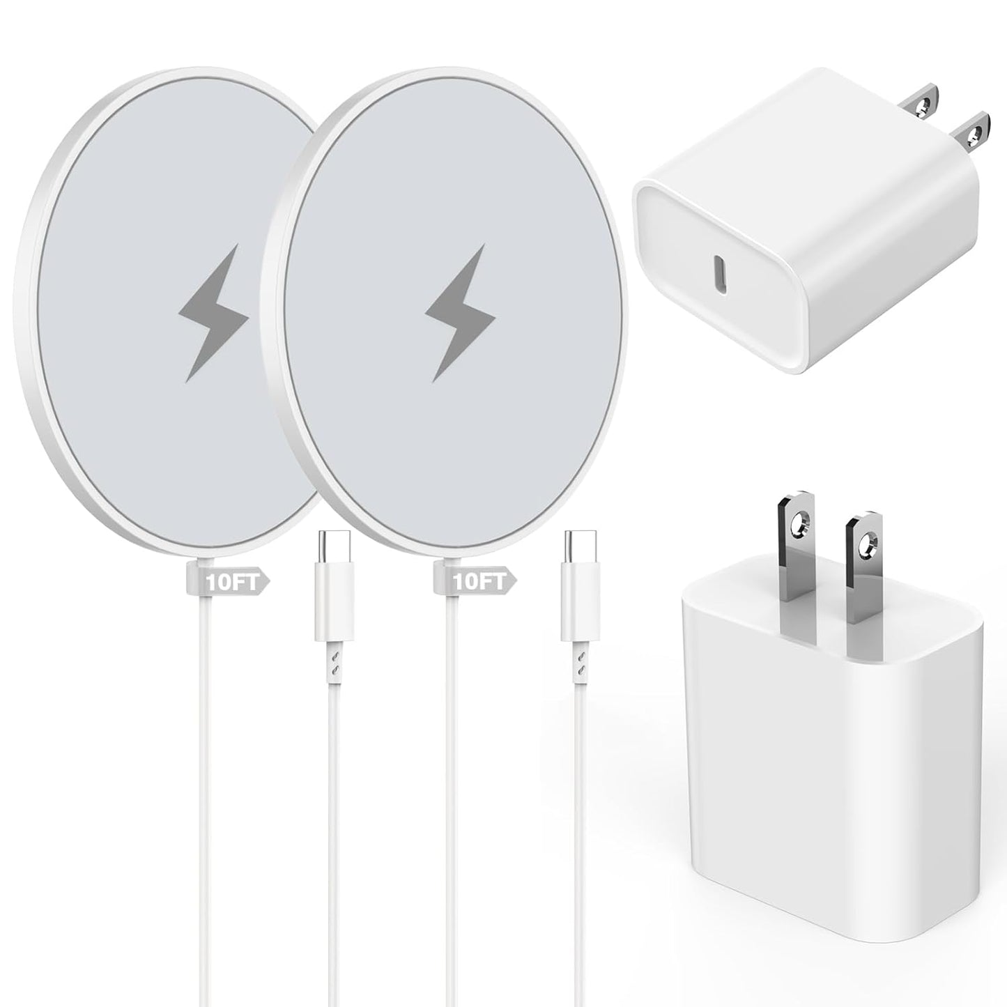 Long Magnetic Wireless Charger for iPhone and AirPods - 10FT