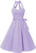 Women's Vintage Polka Halter Audrey Dress 1950s Swing - Retro Fit