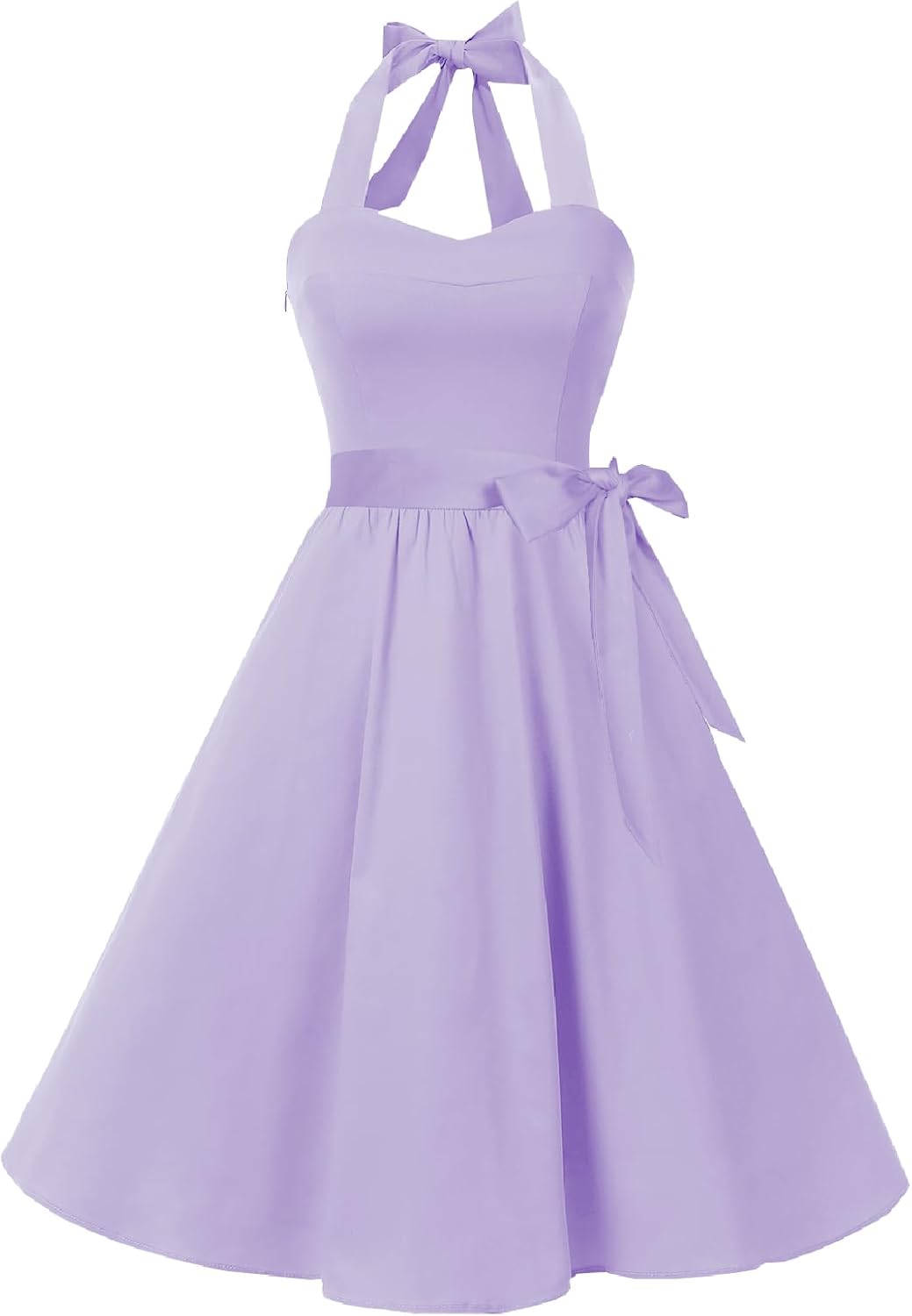 Vintage Polka Audrey Dress 1950s Halter Retro Cocktail Dress