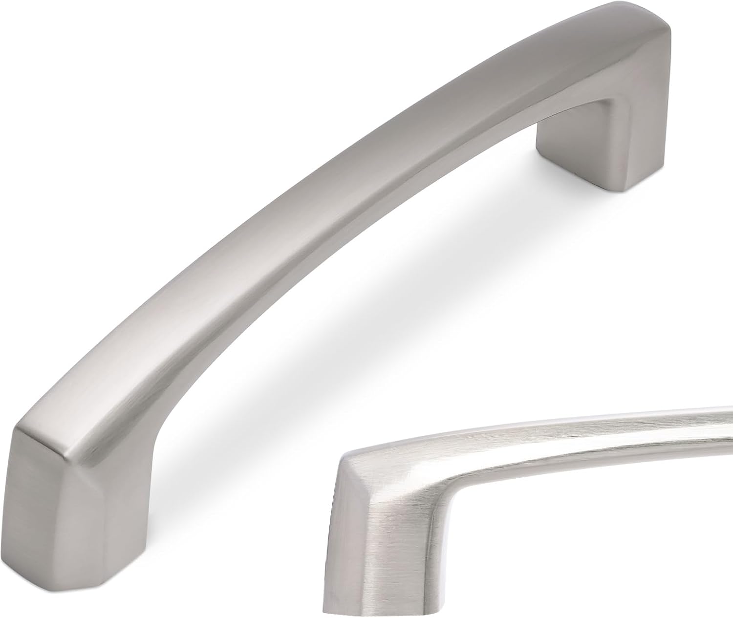10 Pack 3-3/4 Inch Kitchen Cabinet Handles in Brushed Nickel