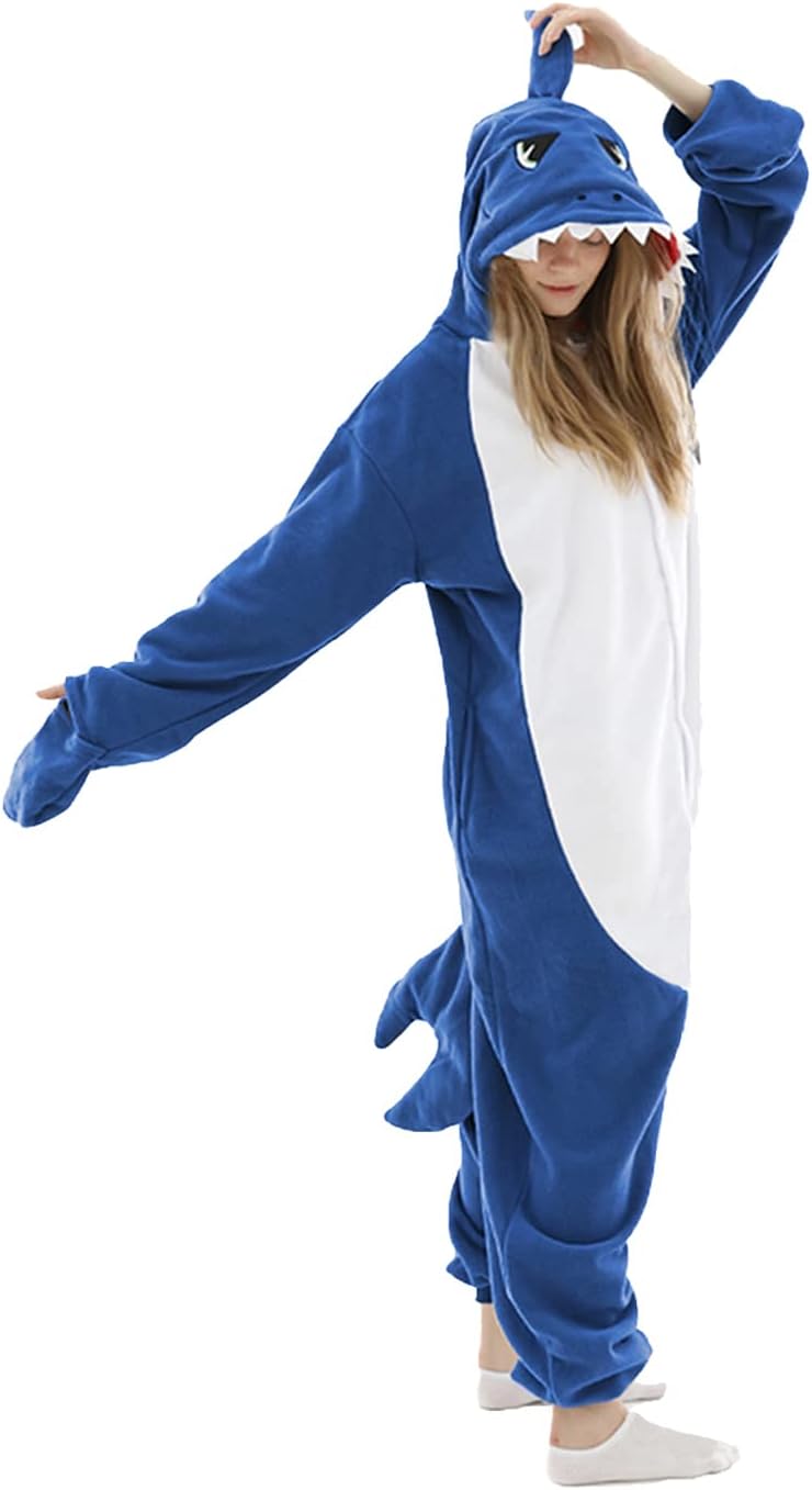 Shark Onesie Adult Halloween Costume for Cozy Fun and Comfort
