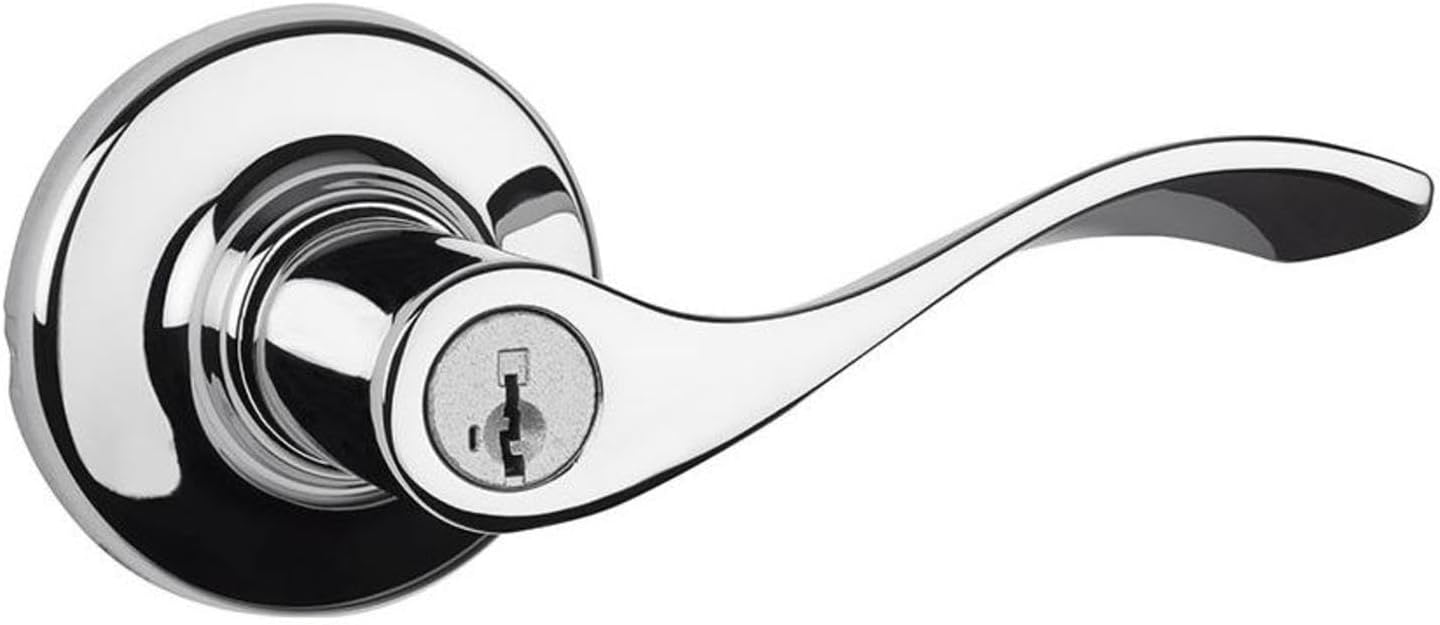 Kwikset Balboa Entry Door Handle with Lock and Key for Security
