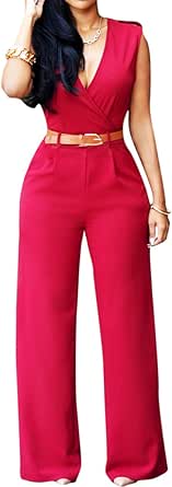 Pink Queen Women's Button Up Printed Long Wide Leg Jumpsuit