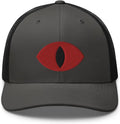 Cult of The Lamb Eye Trucker Hat for Men - Curved Bill Mid Crown