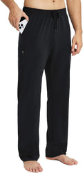 Men's Cotton Yoga Sweatpants Open Bottom - Comfortable Lounge Pants