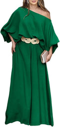 CHICME Women Summer 2 Piece Off Shoulder Top and Wide Leg Pants Set