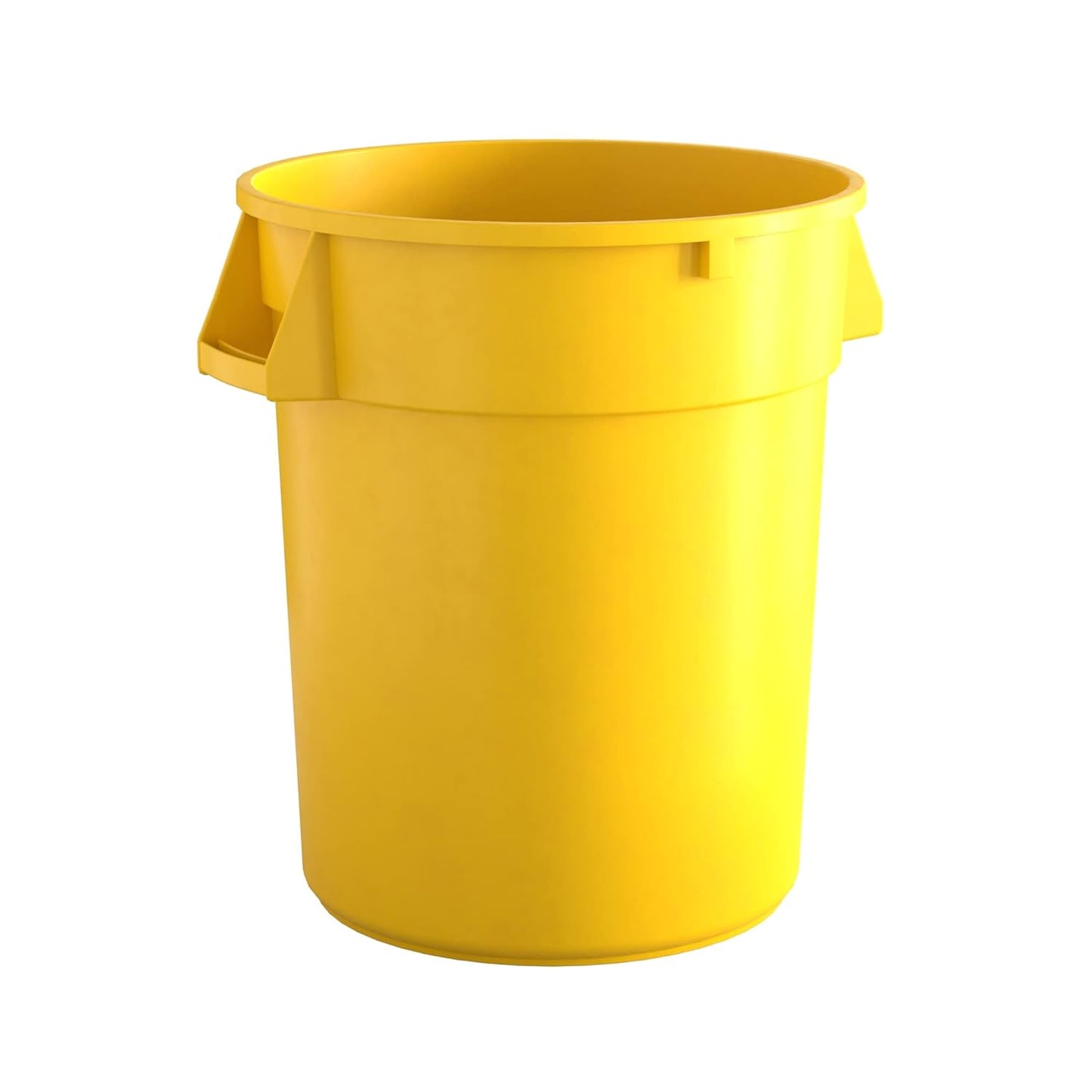 32 Gallon Yellow Round Commercial Trash Can for Efficient Waste