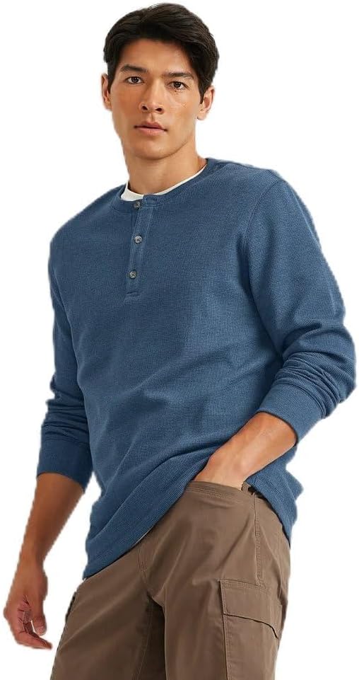 Eddie Bauer Men's Eddie's Favorite Thermal Henley for Comfort