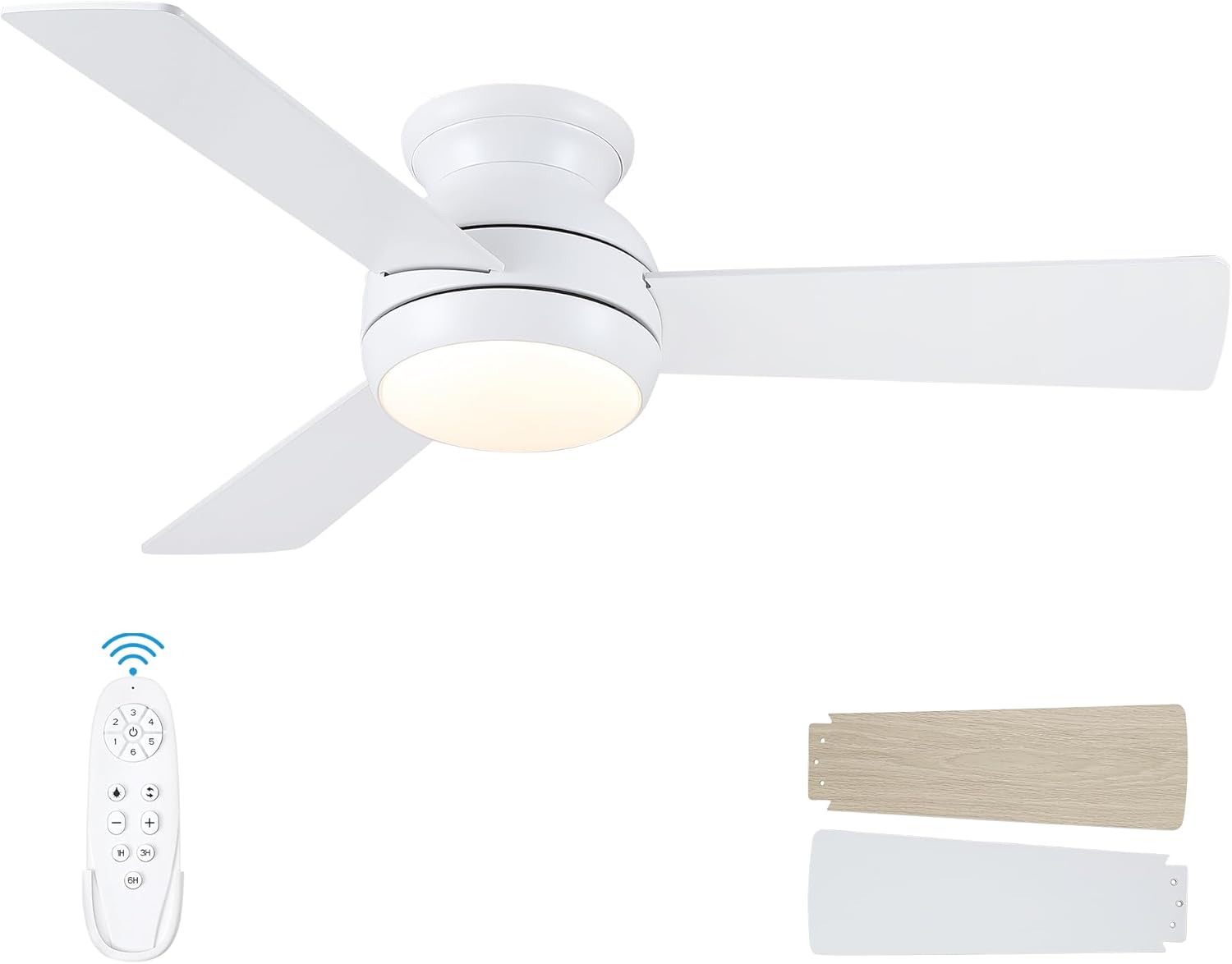 42 Inch Ceiling Fan with Lights and Remote for Any Room
