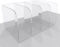 Acrylic File Organizer Clear Desk Organizer with 4 Vertical