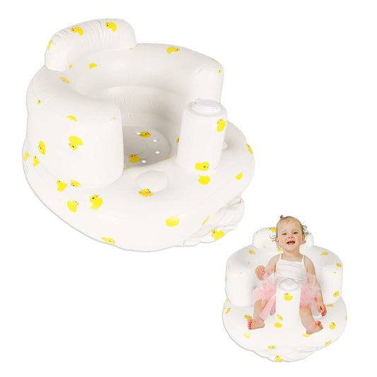Inflatable Baby Seat with Built-In Air Pump - Supportive Toddler Chair for Safe Sitting