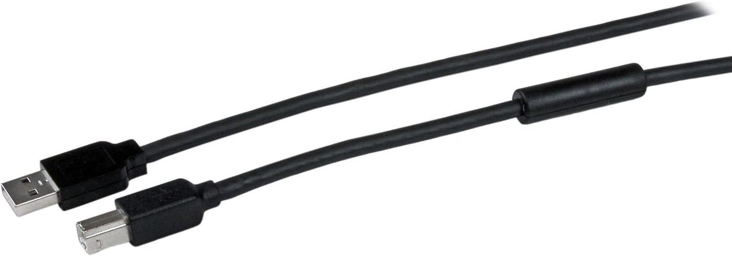 StarTech 15m Active USB 2.0 A to B Cable for Reliable Connections