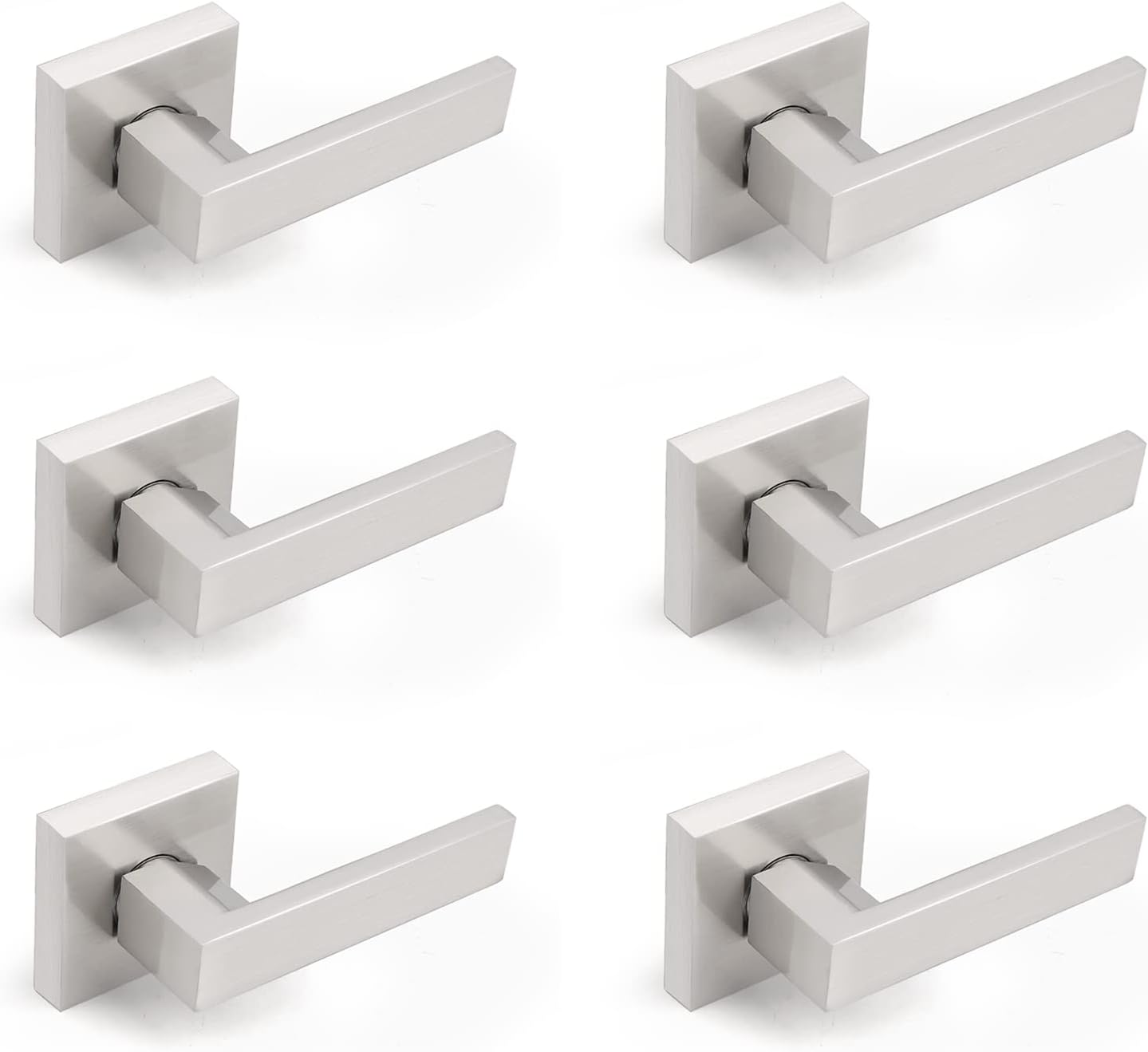 Gobrico Satin Nickel Dummy Levers for Modern Interior Doors