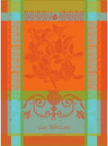Garnier Thiebaut Les Abricots Orange French Kitchen Towel - Jacquard