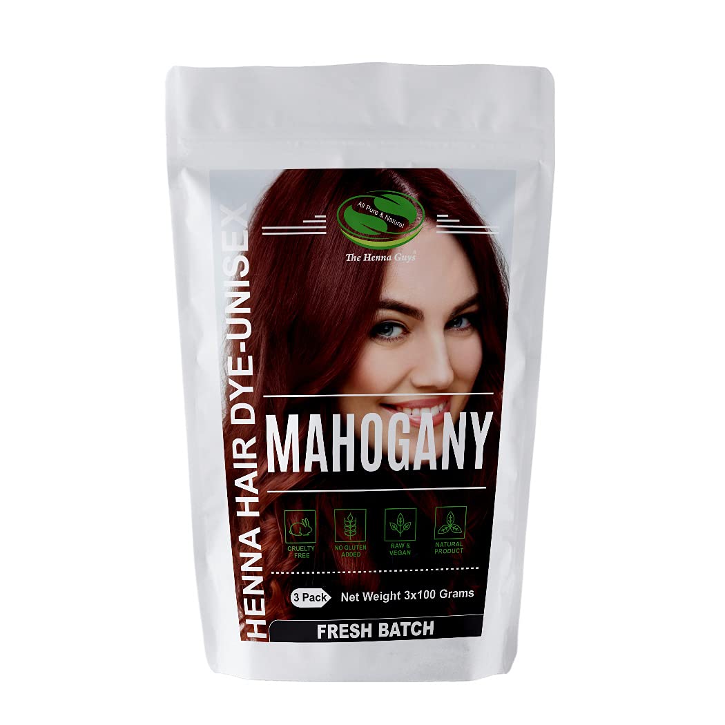 Natural MAHOGANY Henna Hair & Beard Dye for Vibrant Color