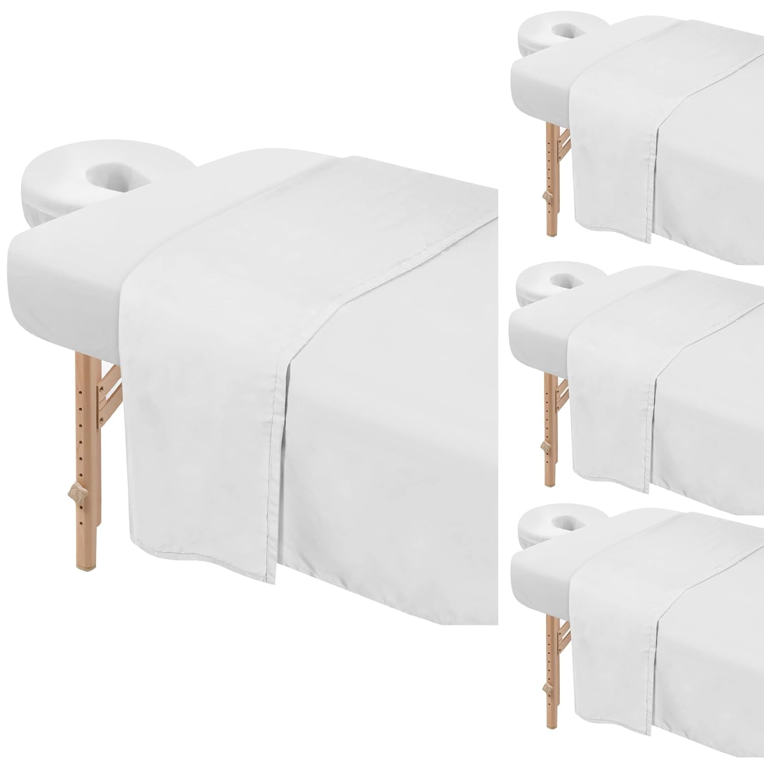 4 Sets Premium Microfiber Massage Table Sheets for Comfort