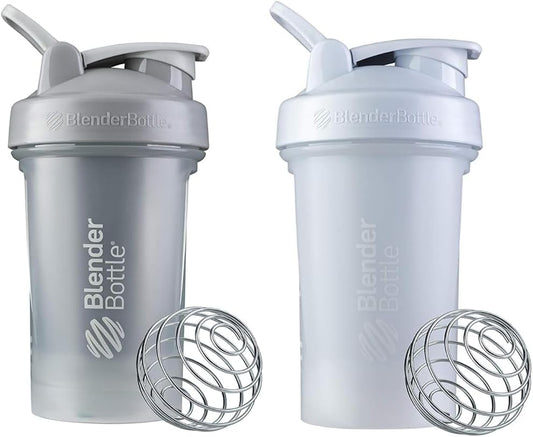 BlenderBottle Classic V2 Shaker: 20oz Stainless Steel - Perfect for Protein!