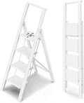 WOA WOA 4 Step Ladder for 10 ft High Ceiling - Foldable Safe Step
