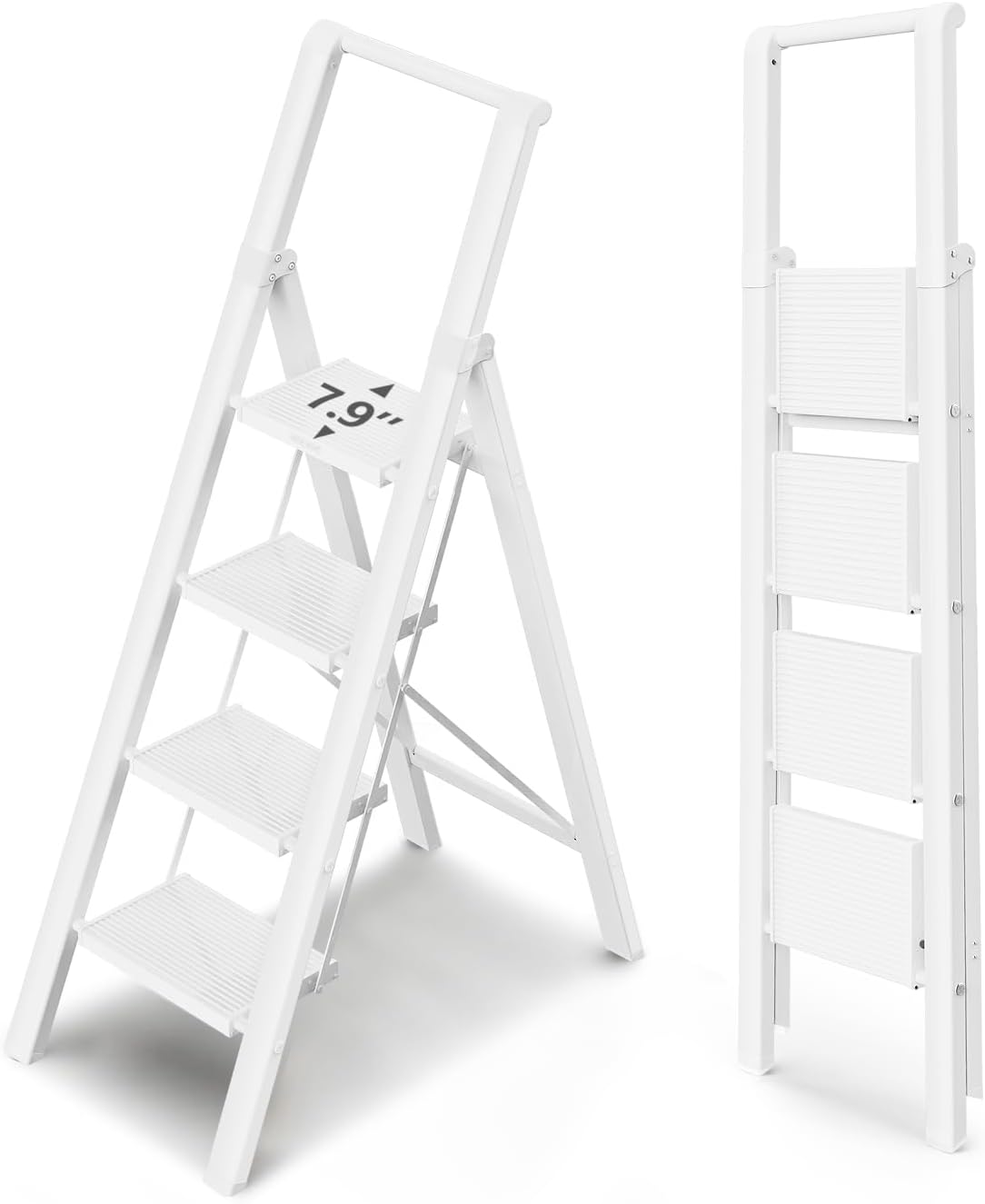 4 Step Ladder for 10 Feet High Ceiling - Lightweight & Safe