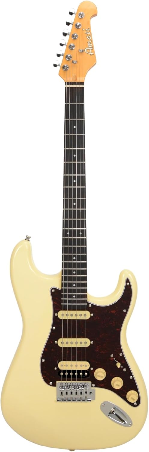 Amati 6-String Electric Guitar - Vanille White Gloss
