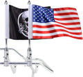 2X Motorcycle Foldable 90 Flagpole Mount for 1/2 in Luggage Rack