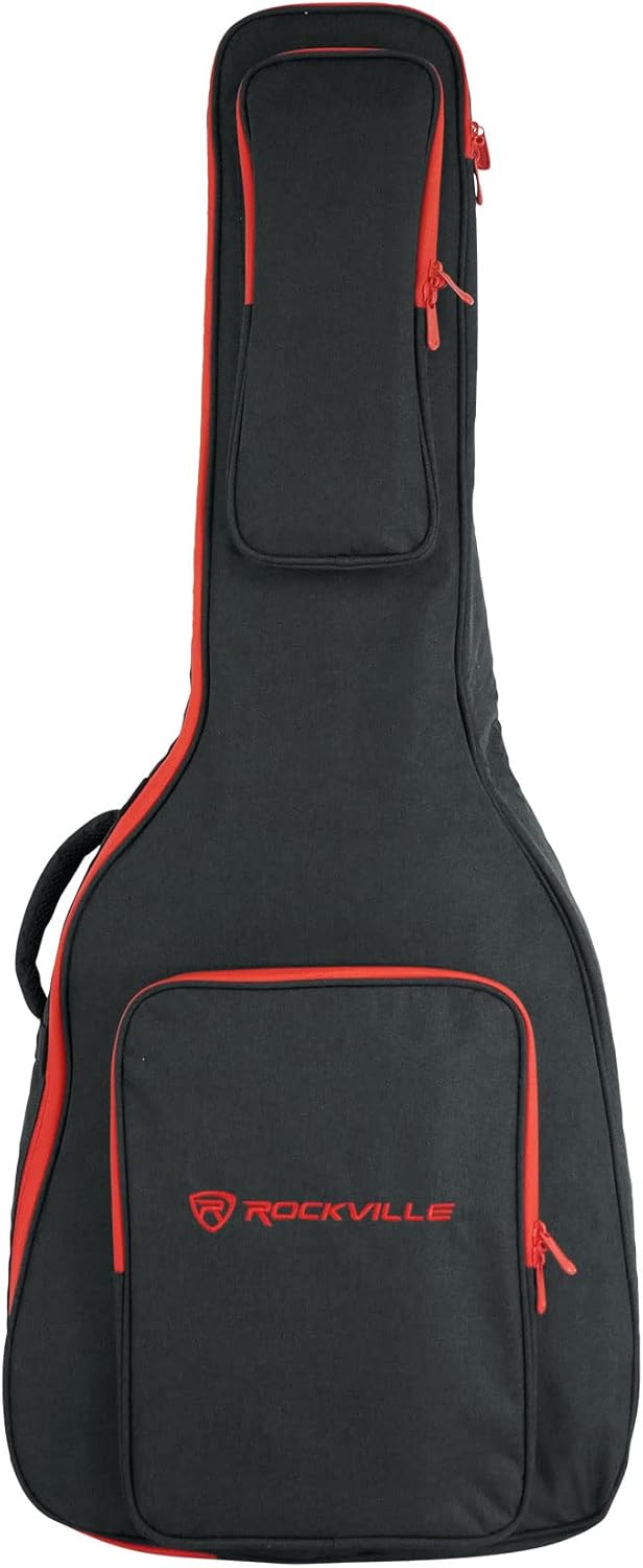 Rockville AGB45-RD Gig Bag: Neck Pad & Secure Strap