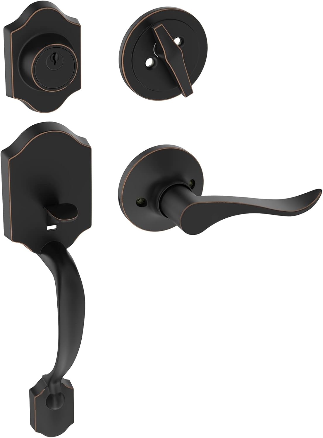 HOSOM Front Door Handle and Deadbolt Set for Enhanced Security