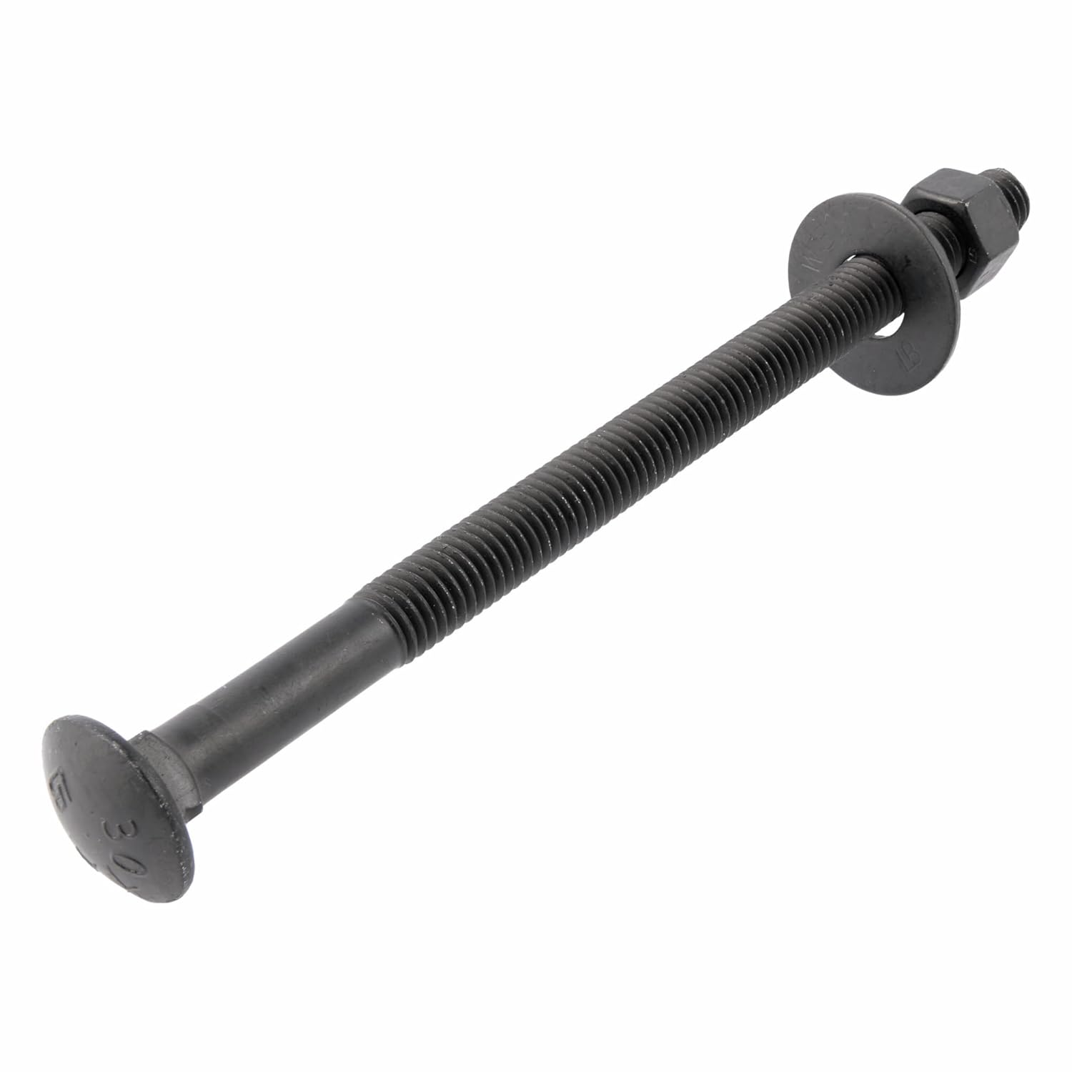 3/8in x 6-1/2in Black Carriage Bolt Kit for Heavy Duty Use