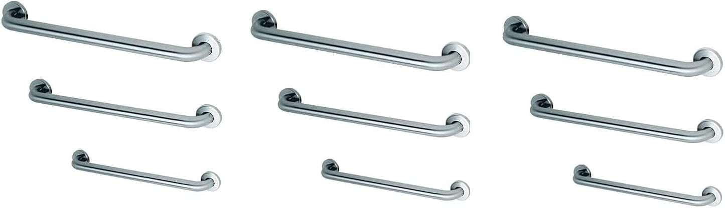 Commercial Grab Bar Bundle for Restrooms - ADA Compliant Set