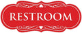 Restroom Wall or Door Sign - Durable Plastic Bathroom Signage