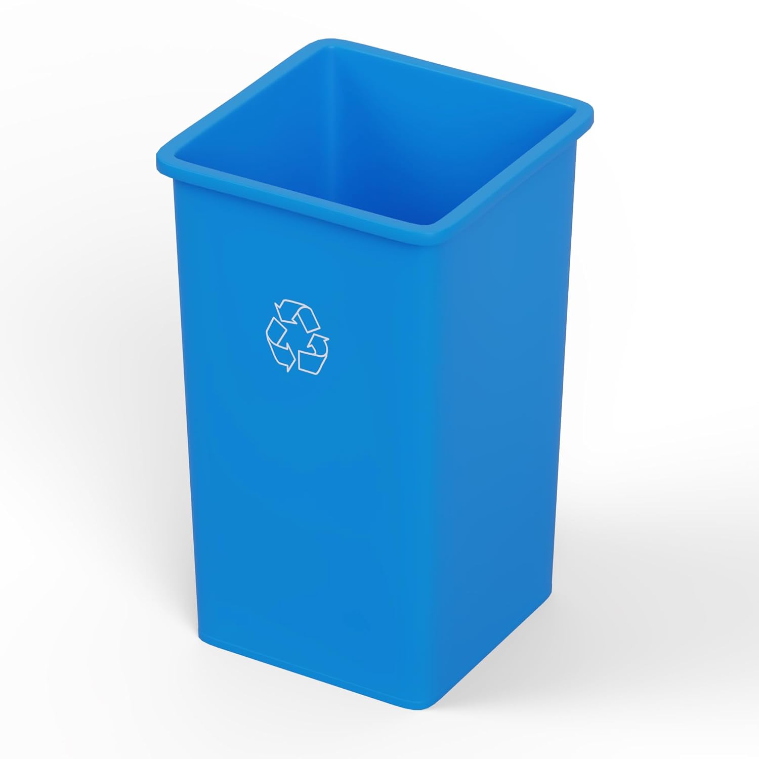 35 Gallon Blue Square Commercial Trash Can for All Environments