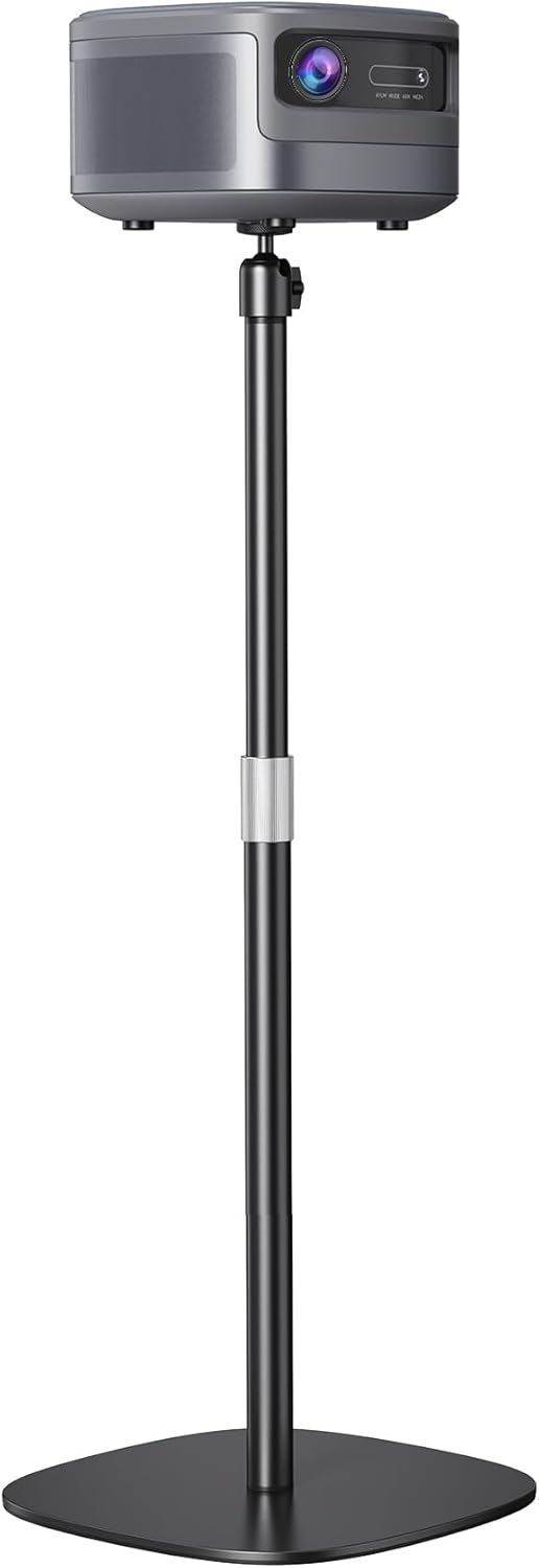 Projector Stand with Heavy Base and Adjustable Height for Versatility