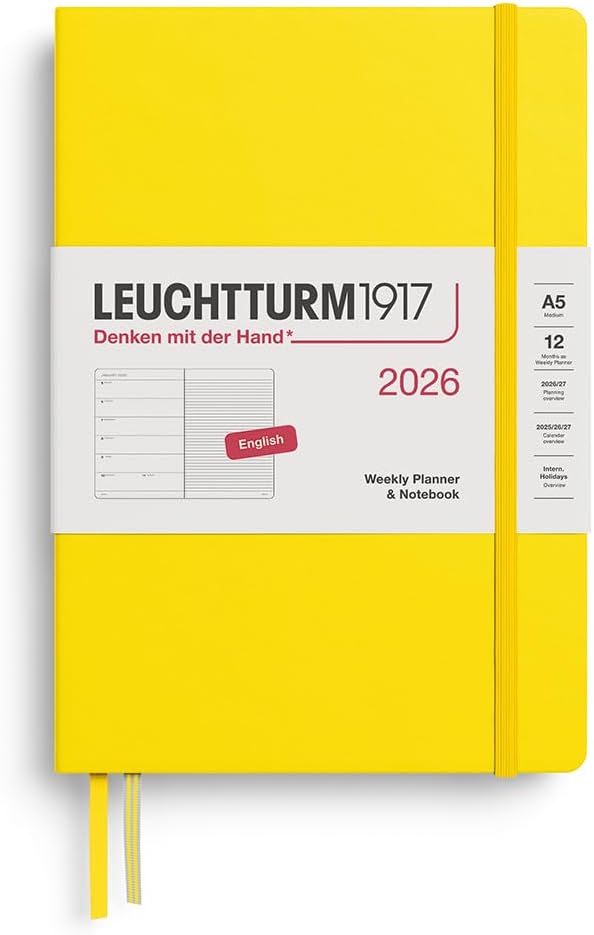 LEUCHTTURM1917 Weekly Planner & Notebook 2026 for Organized Life