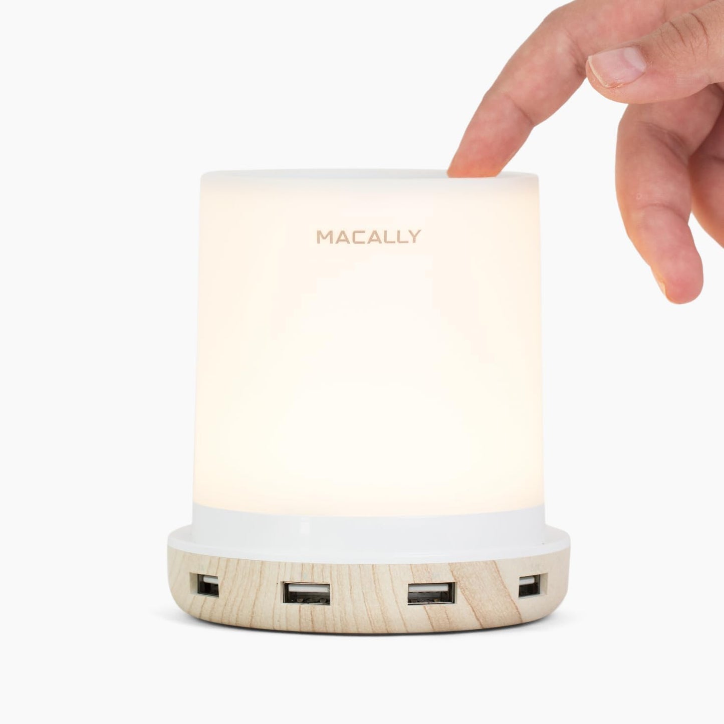 Macally Small Touch Lamps for Nightstand with USB Port