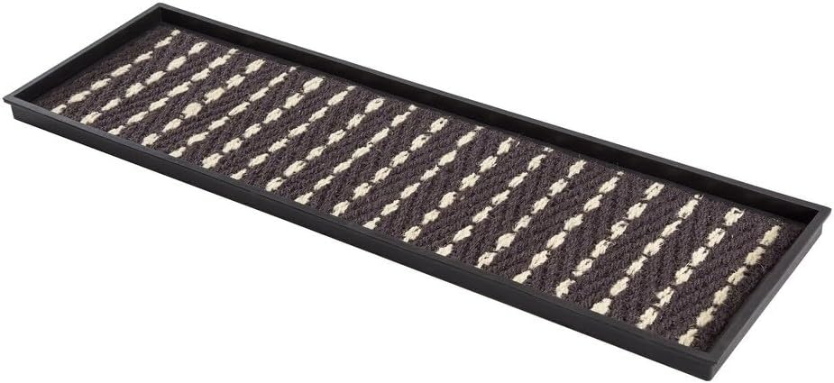 Durable Rubber Boot Tray with Coir for Entryway Organization